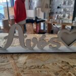 Suporte palavra com coração foto