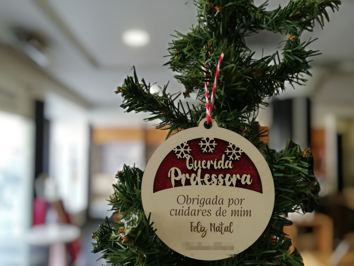 Bola de Natal com fundo - Professora - Image 1