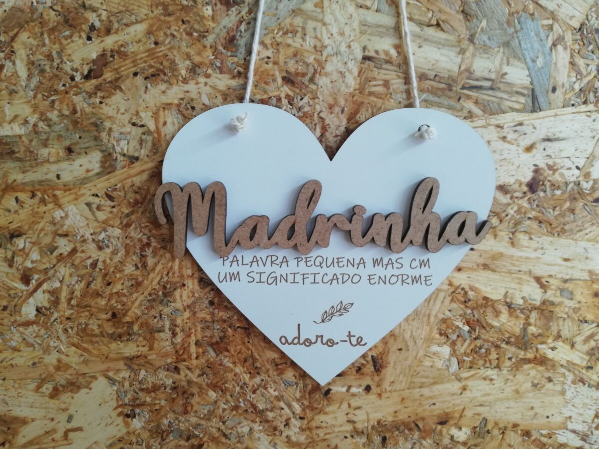 Bandeirola coração Padrinhos - Image 1