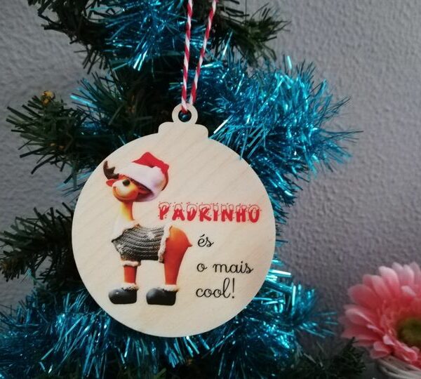 Bola colorida com rena