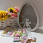 Caixa Ovo com coelho gravado - recheada