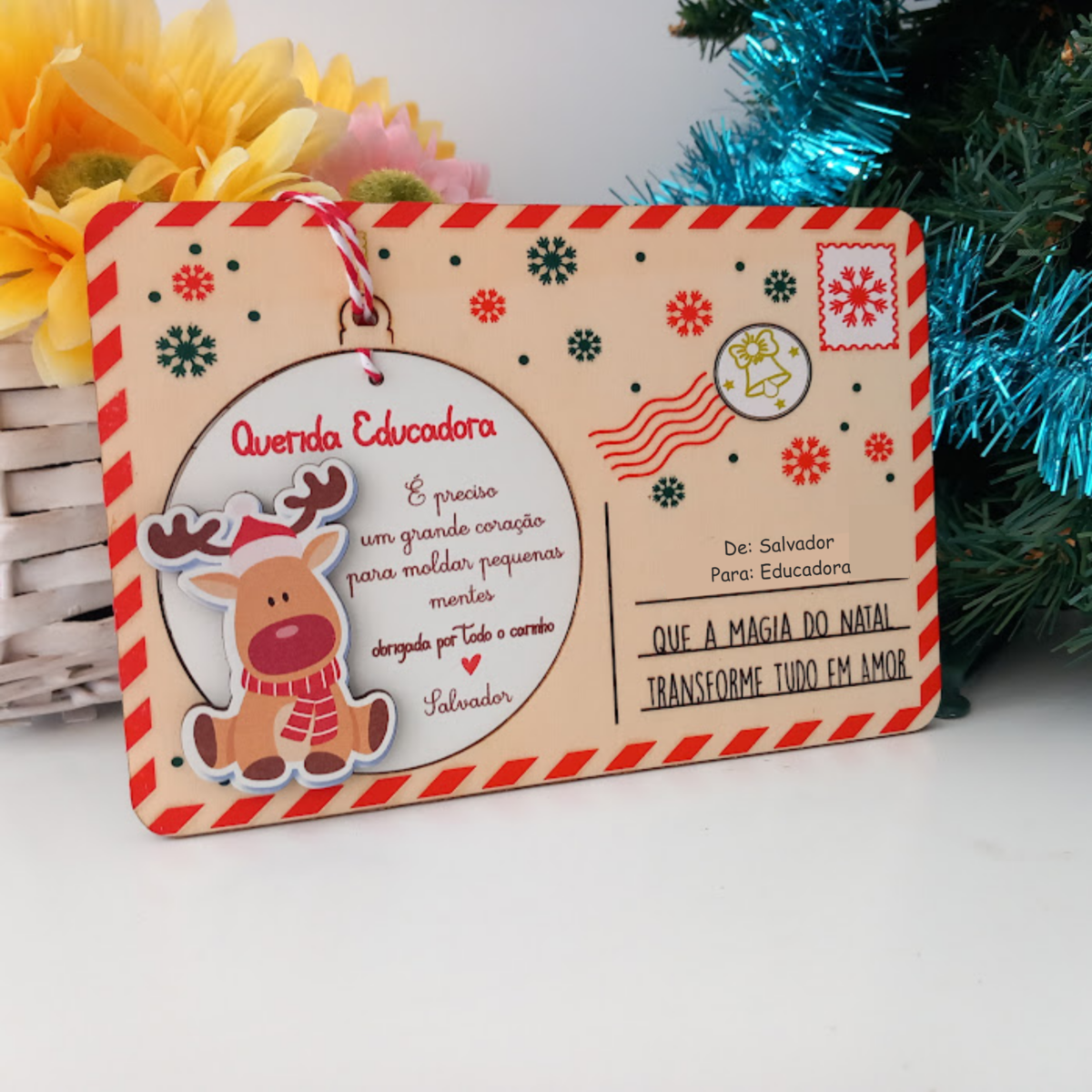 Postal Natal com bola da rena - Image 2