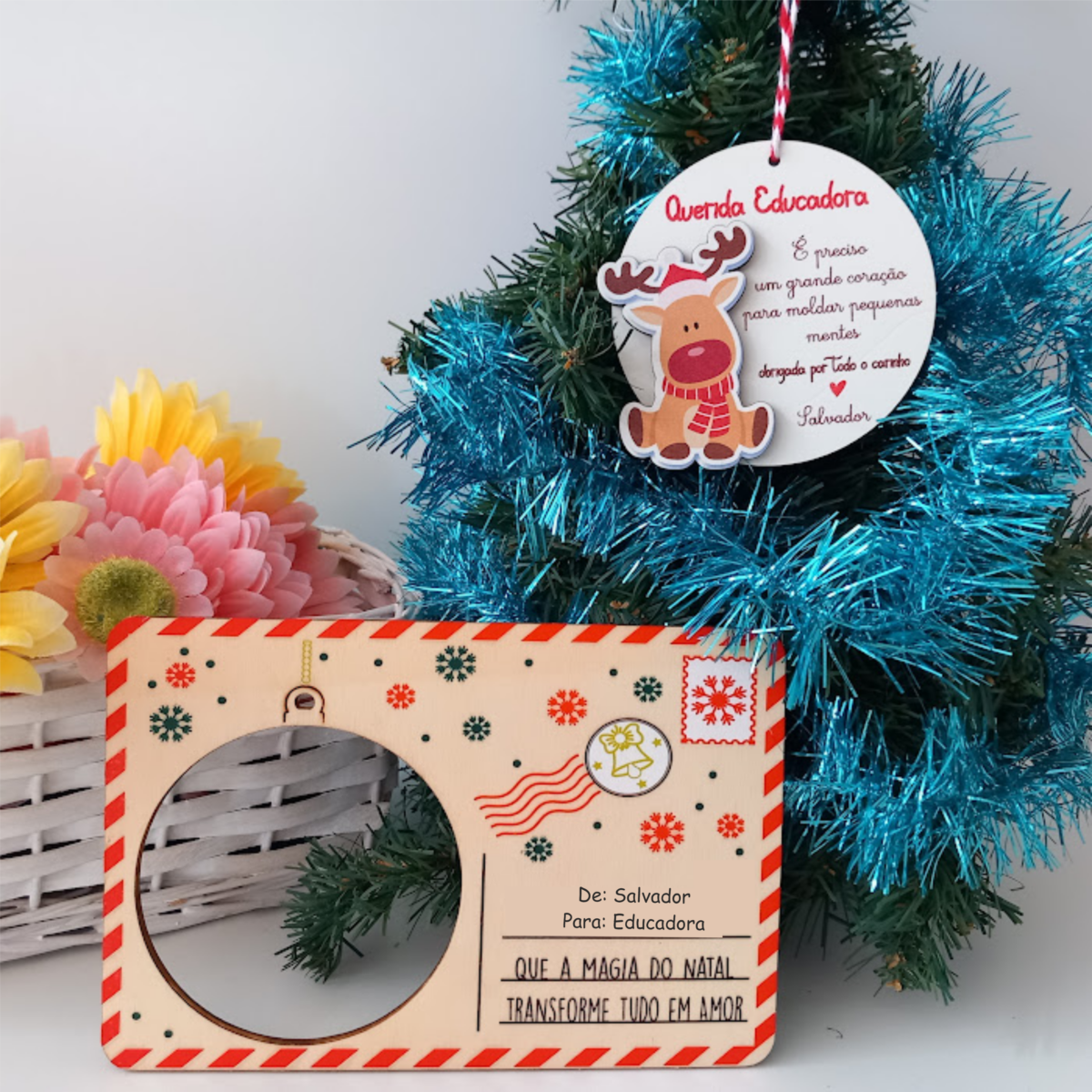 Postal Natal com bola da rena - Image 1