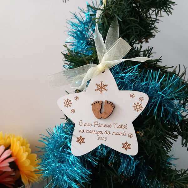 Estrela primeiro natal pézinhos