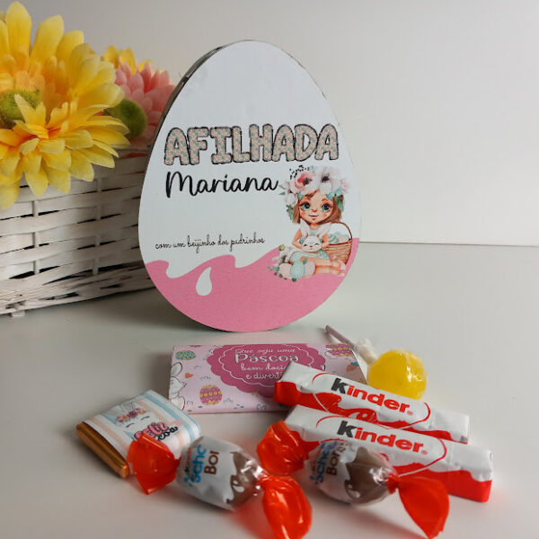 Caixa Ovo 15cm - menina - com recheio