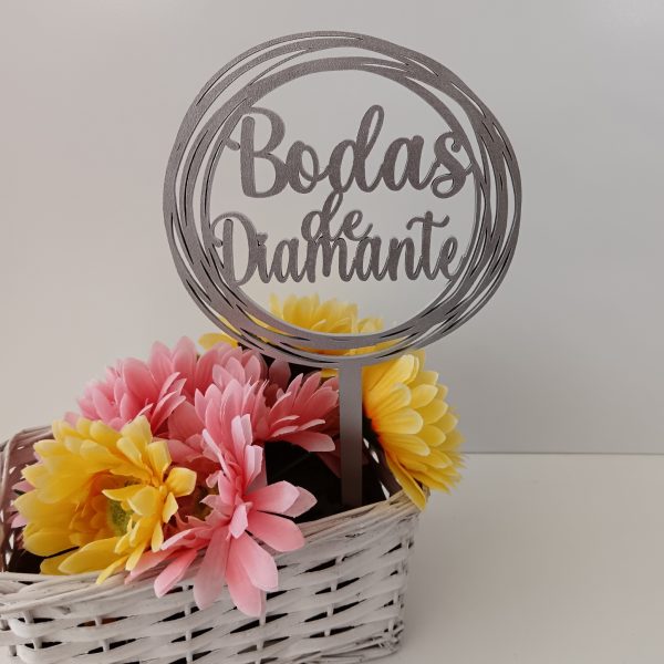 Topo Bolo Bodas de Diamante