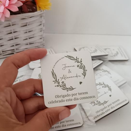 Íman quadrado floral