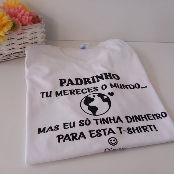 T-shirt Padrinho mereces o Mundo