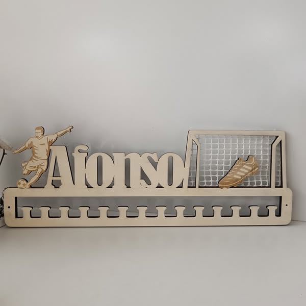 Suporte para medalhas com rede - Futebol
