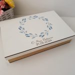 Caixa de Batismo em mdf branco e cru - com cercadura - Image 2